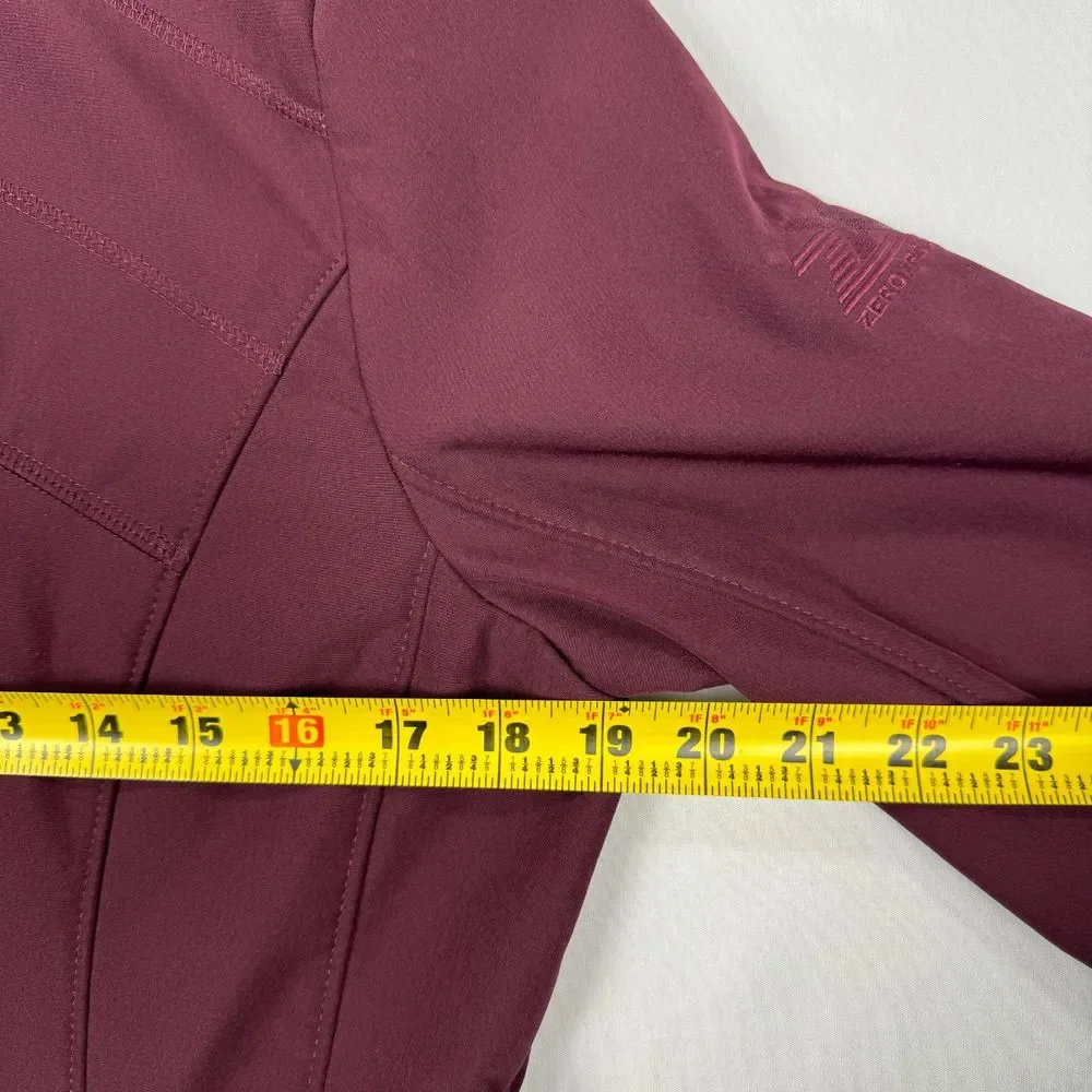 Zeroxposur Womens Water Resistant Warm Rain Jacket Plum Womens Medium Soft Shell